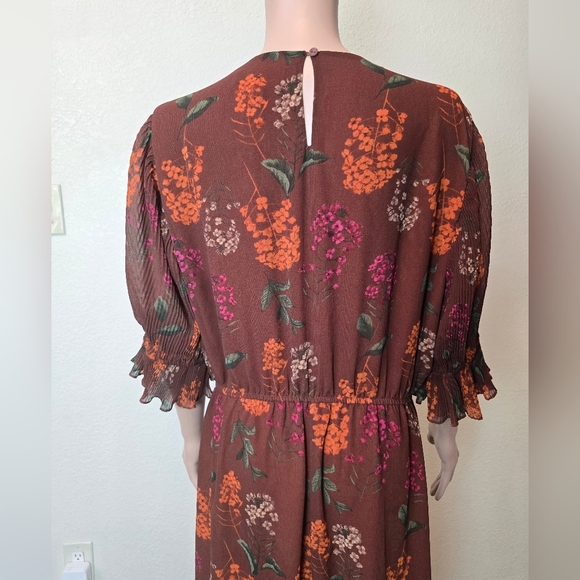 Gibson and Latimer Women’s Brown  Floral Maxi Dress Size XL - Picture 4 of 13